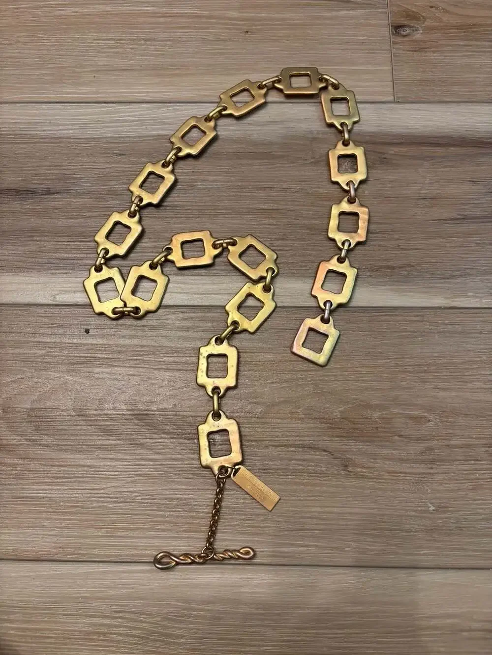 The Limited Vintage Gold-Tone Square Link Chain Belt